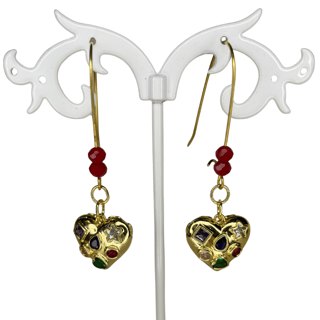 Aros Handmade Corazón Estrellado