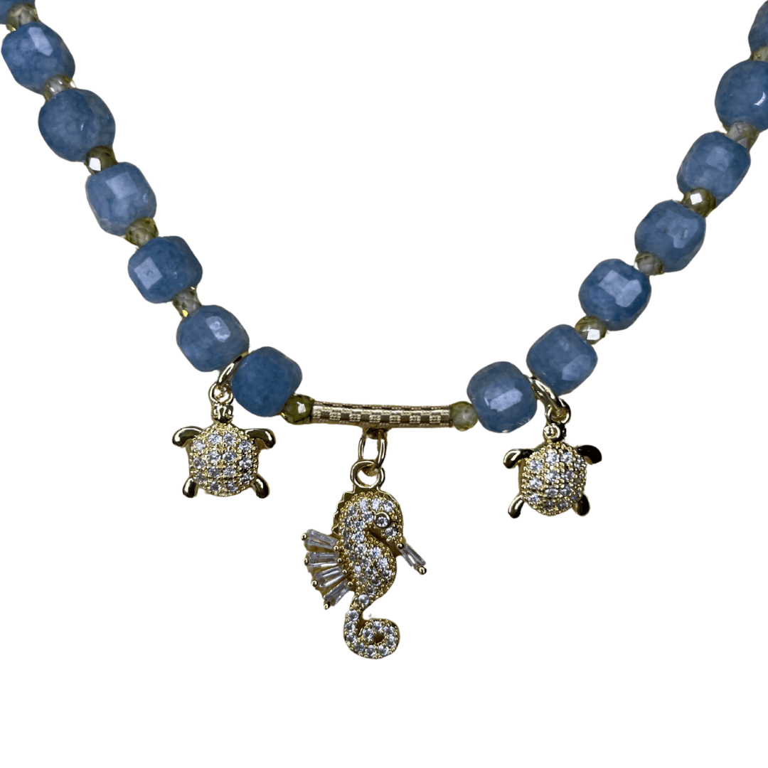 Collar Handmade blue