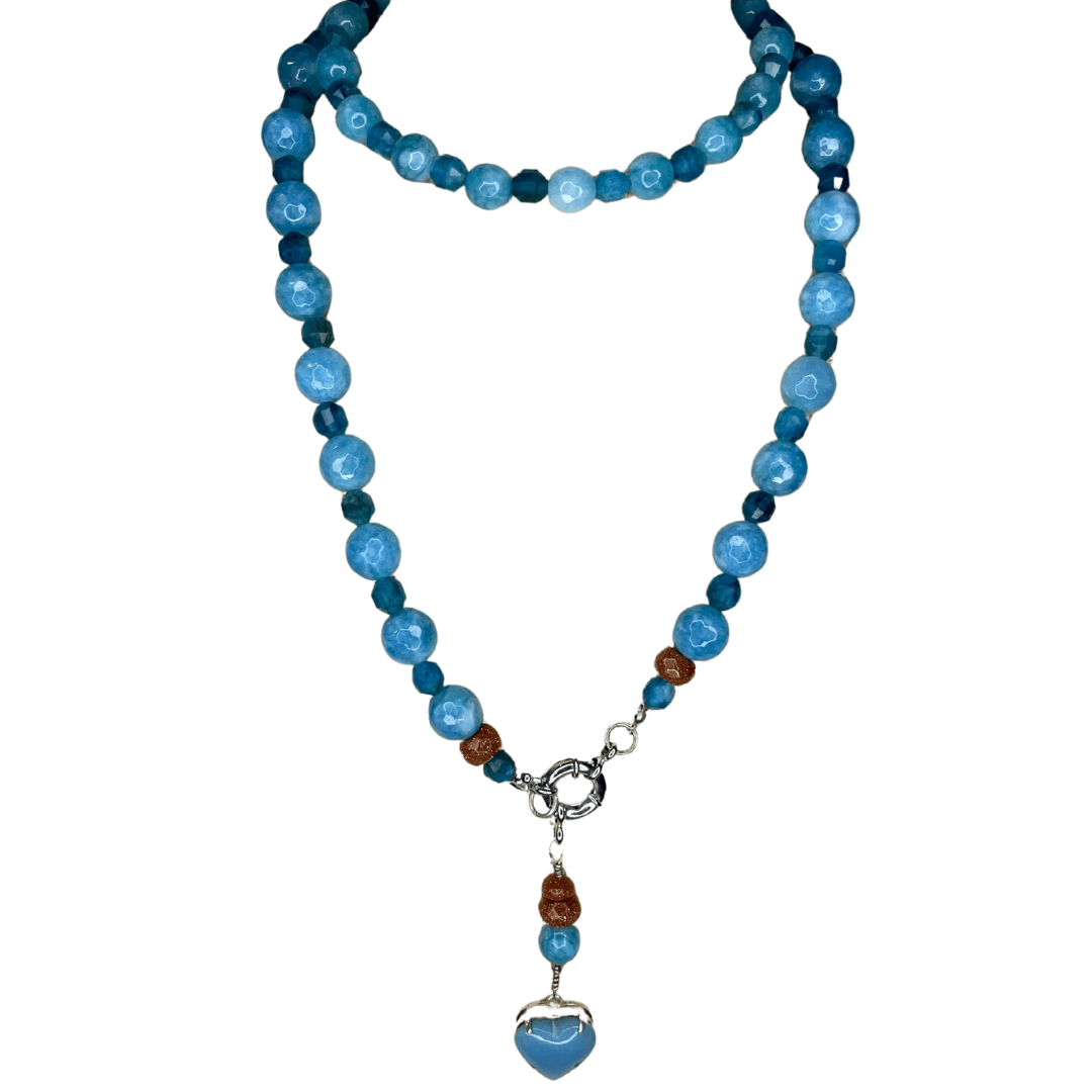 Collar Handmade blue heart - Imagen 2